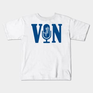 Vin Scully Microphone Kids T-Shirt